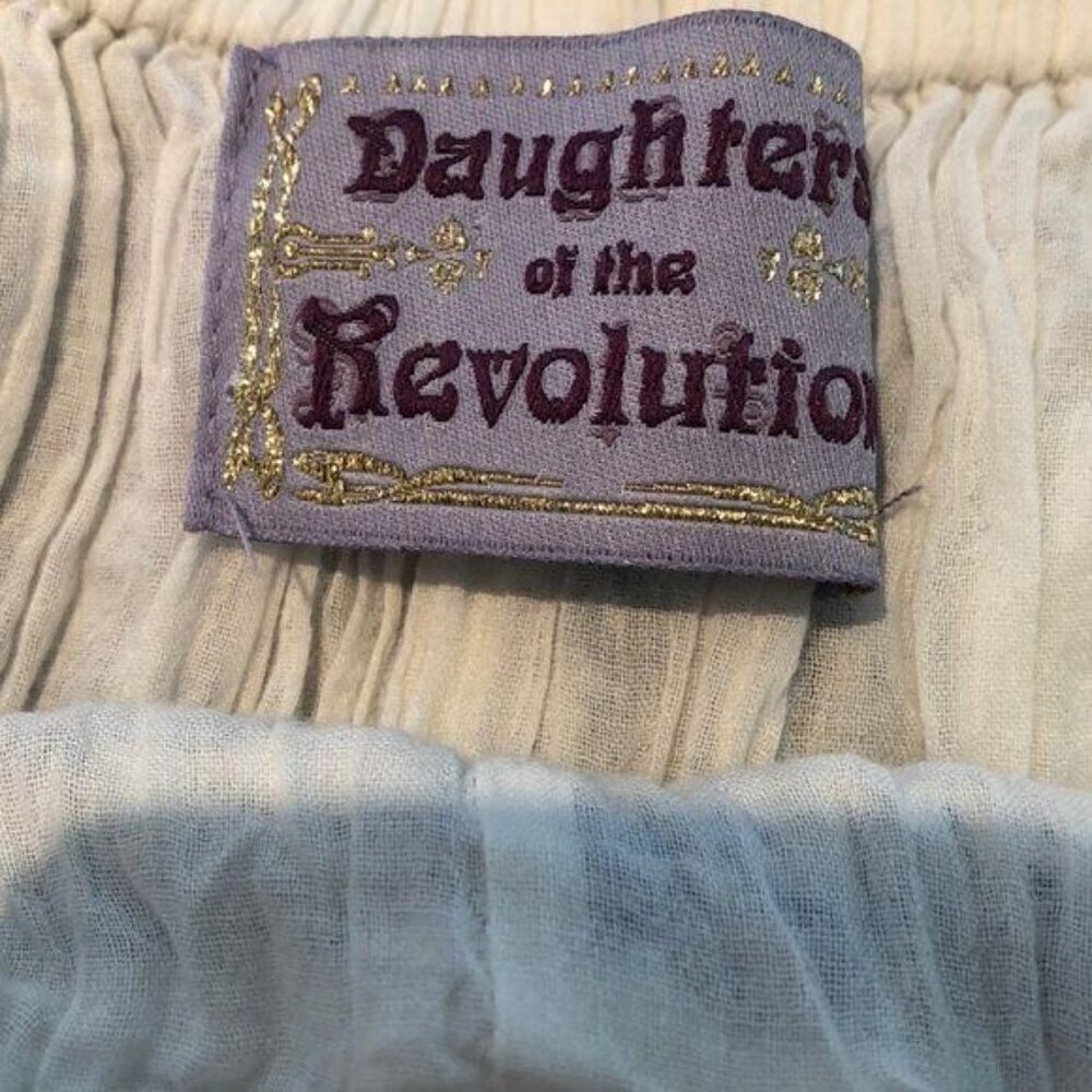 Daughters Of The Revolution Womens Dress Size M Blue Floral Maxi Lined Cotton - Picture 4 of 9